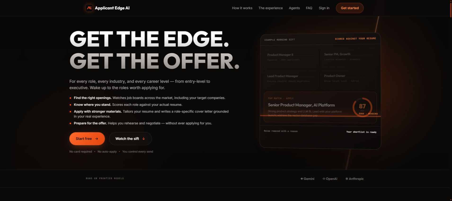 Applicant Edge AI — a starting point for a more organized job search.